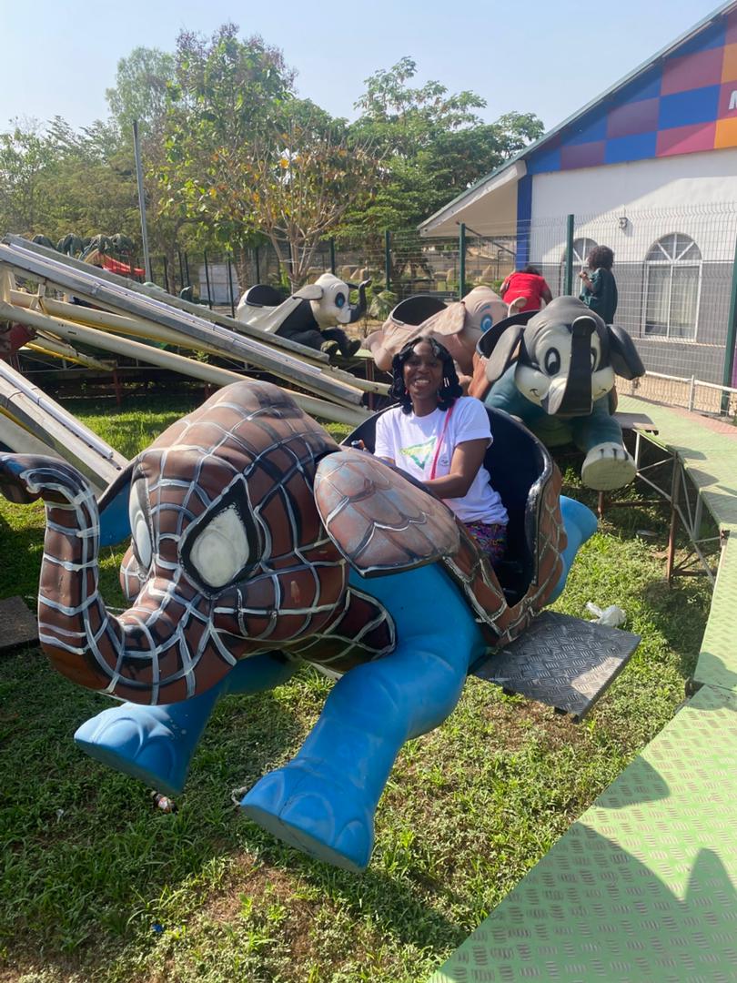 Grace reliving her childhood memory